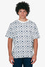 Louis Vuitton 2024 White/Blue Distressed Monogram T-Shirt Size XXL Mens