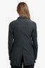 Dries Van Noten Dark Grey Silk Cotton Utility Tie Jacket Size S