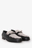 Hermès Black Leather Canvas 'Destin' Loafers Size 37