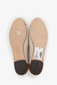 Salvatore Ferragamo Brown Leather and Canvas Bow Ballet Flats Size 10