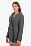 Stella McCartney Grey Shawl Collar Double Breasted Coat Size 36