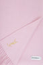 Saint Laurent Cream Pink YSL Logo Scarf