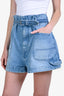 Isabel Marant Blue Denim Medium Wash Belted Shorts Size 38