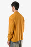 Lemaire Yellow Cotton Crewneck Long Sleeve Top Size XL Mens