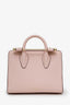 Strathberry Pink Leather Nano Top Handle with Strap
