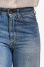 Victoria Beckham Blue Faded Denim High Rise Cropped 'Stevie' Jeans Size 26