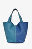 Hermès Limited Edition 2019 Bleu Nuit/Bleu Casaque Clemence Leather Picotin 22