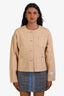 Sandro Beige Denim Buttoned Jacket Size 34
