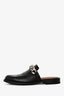 Givenchy Black Leather Chain Slippers Size 41