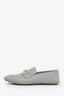 Fendi Blue Leather Baguette Loafers Size 39