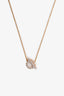 Hermès 18K Rose Gold and Diamonds Finesse Pendant Necklace