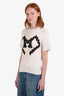 Louis Vuitton 2017 Cream Wool Cashmere Black Lace Detail Jersey Top Size XS