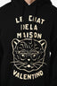 Valentino Black Cotton 'Le Chat De La Maison' Graphic Hoodie Size L Mens
