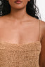 Staud Camel Cotton Blend Woven Knit 'Haze' Tank Top Size S