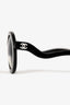 Pre-loved Chanel™ Black Round CC Wave Handle Sunglasses