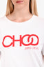 Jimmy Choo White Graphic Crewneck T-Shirt Size M
