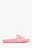 Gucci Pink Rubber GG Logo Slides Size 37