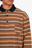 Isabel Marant Orange/Brown Cotton Striped Long Sleeve Polo Shirt Size M Men's