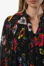 McQ by Alexander McQueen Black/Multi Sheer Buttoned Blouse Size 34