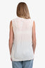 Rick Owens White Cotton S/S 2022 Sheer Sleeveless Top Size 4
