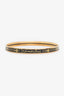Hermès Gold/Black Printed Enamel Thin Bangle
