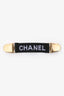 Pre-loved Chanel™ Black Nylon Elastic Logo Gold Metal Clip