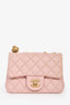 Pre-loved Chanel™ 2023 Light Pink Lambskin Leather Mini Sweet Camellia Flap Bag