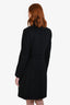 Burberry London Black Wool Cashmere Pea Coat Size 6