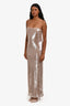 4th & Reckless Beige Sequin Maxi Dress Size S