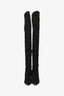 Gianvito Rossi Black Suede Stiletto Thigh High Boots Size 36.5
