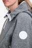 Canada Goose Grey/White Fleece 'Chilliwack' Bomber Jacket Size L