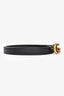 Gucci Black Leather GG Marmont Thin Belt Size 90/36