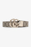 Gucci Red Leather GG Supreme Reversible Belt Size 85