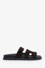 Hermès Brown Suede Chypre Sandals Size 38