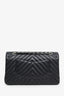 Pre-loved Chanel™ 2016-17 Black Chevron Quilted Medium Double Flap Bag Silver Hardware