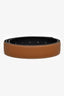 Hermès 2014 Gold/Black Leather Reversible Belt Size 95 (No Buckle)
