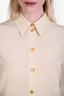 Gucci Cream Silk Button Down Shirt Size 42