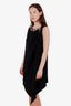 Gucci Black Crystal Embellished Draped Jersey Shift Dress Size XS
