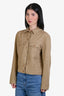 Weekend Max Mara Tan Crop Button Jacket Size 10