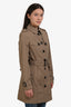 Burberry Taupe Cotton Single Breasted Trench Coat Size 2