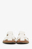 The Row White Woven Leather 'Fisherman' Sandals Size 37.5