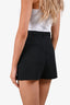 Red Valentino Black Wool Bow Mini Shorts Size 36