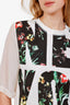 3.1 Phillip Lim Black Cotton Silk Printed T-Shirt Size S