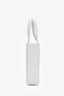 Miu Miu White Leather Top Handle Bag with Strap