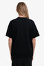 Balenciaga 2019 Black Eiffel Tower Logo Embroidered Short Sleeve T-Shirt Size M