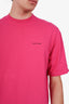 Balenciaga Pink Logo Cotton T-Shirt Size S Mens