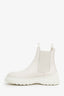 Christian Dior White D-Racer Ankle Boots Size 38.5