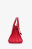 Saint Laurent Pink Leather Small Sac De Jour with Strap