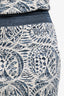 Chloe Blue/White Print Long Sleeve Top + Mini Skirt Set Size M