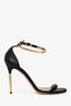 Valentino Black/Gold Leather Embellished Stiletto Heels Size 40.5